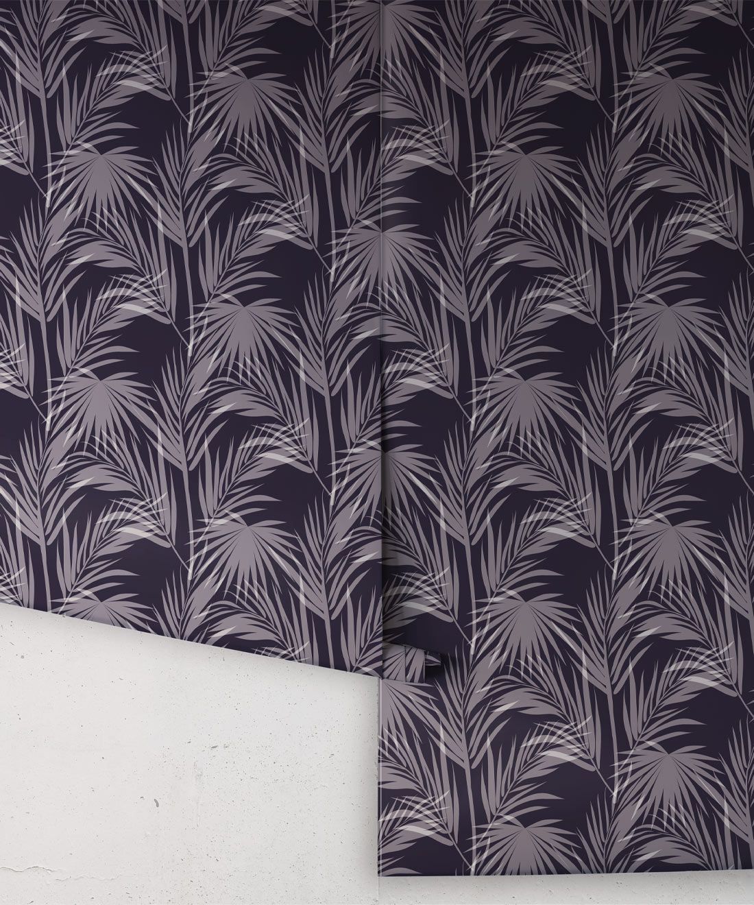 Daintree Palm Wallpaper • Tropical Wallpaper • Indigo • Roll