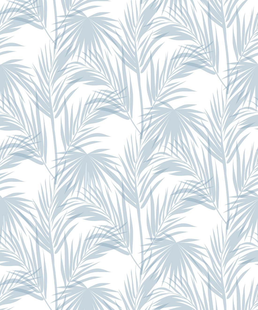 Daintree Palm Wallpaper • Tropical Wallpaper • Powder Blue • Swatch