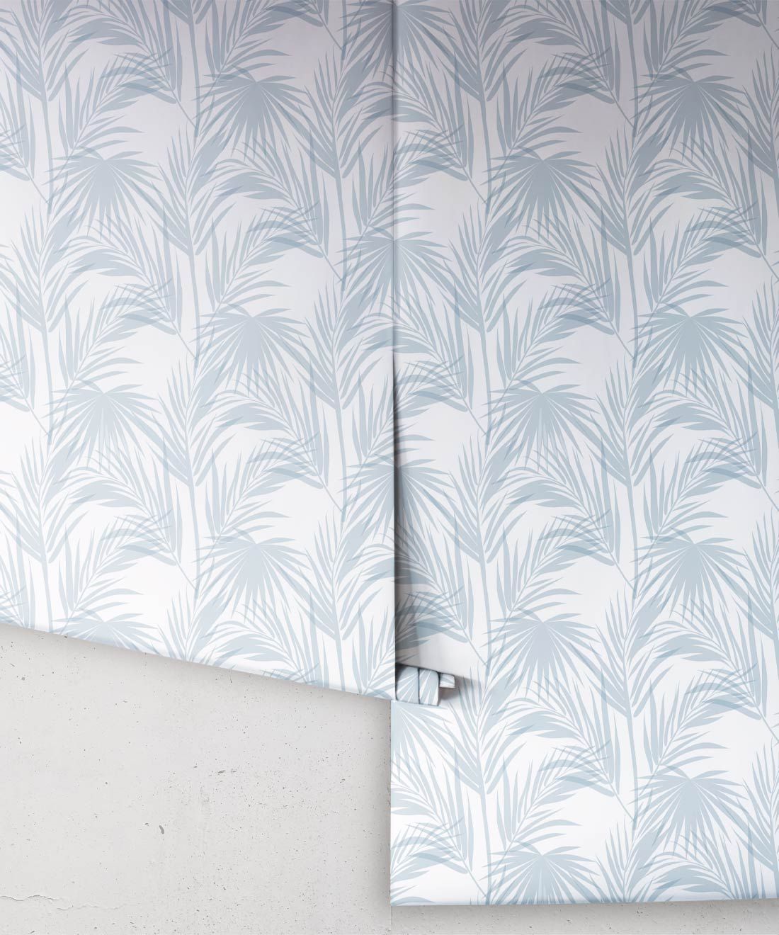 Daintree Palm Wallpaper • Tropical Wallpaper • Powder Blue • Roll
