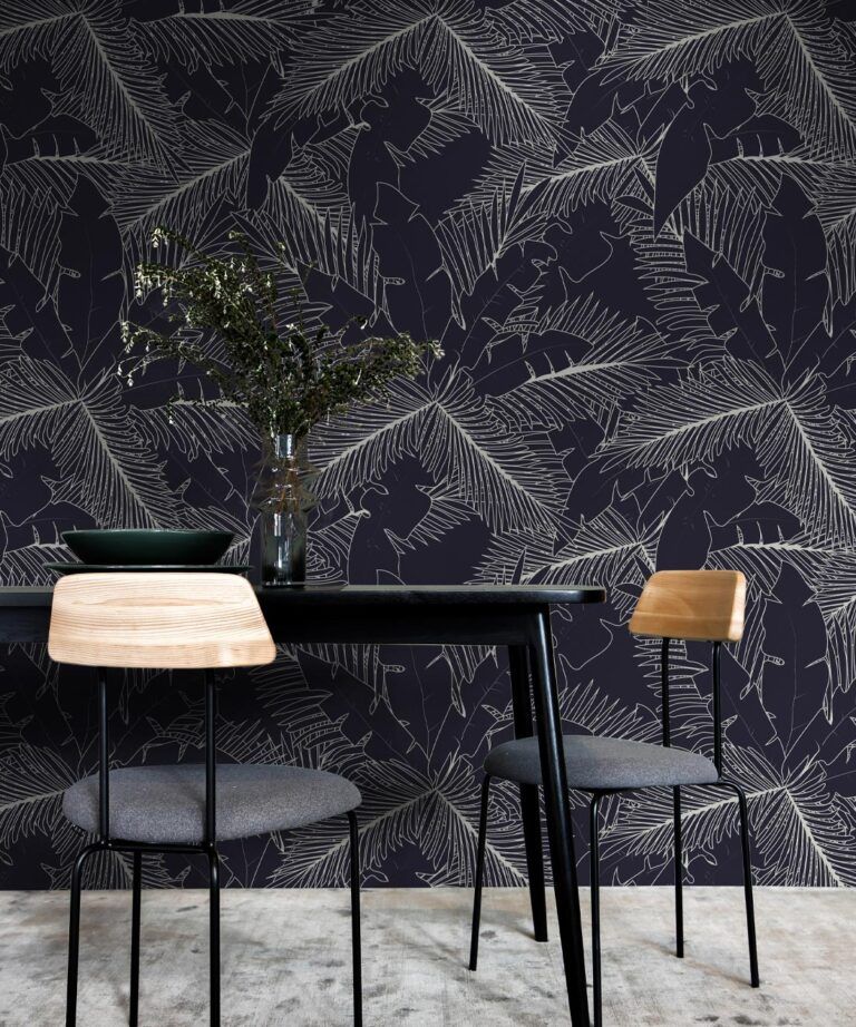 Art Deco Palm Wallpaper • Palm Leaf Design • Milton & King USA