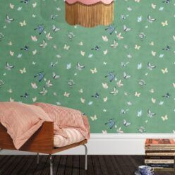 Butterflies Wallpaper • Green • Insitu