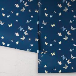 Bamboo Wallpaper • Navy • Rolls