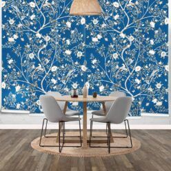 Camellia Tree Mural • Cobalt • Rolls