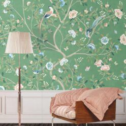 Camellia Tree Mural • Green • Insitu