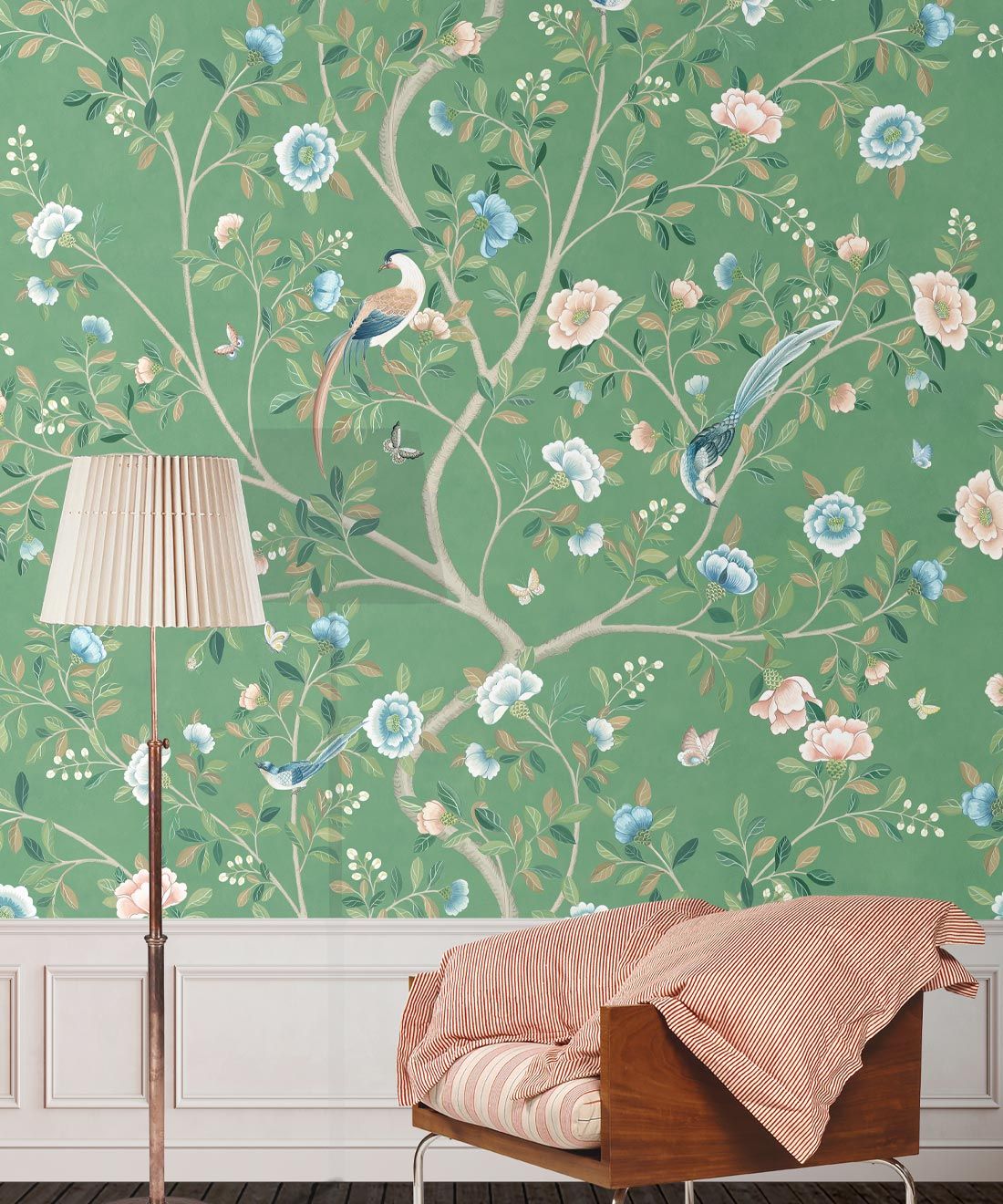 Camellia Tree Mural • Green • Insitu