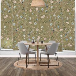 Camellia Tree Mural • Olive • Rolls