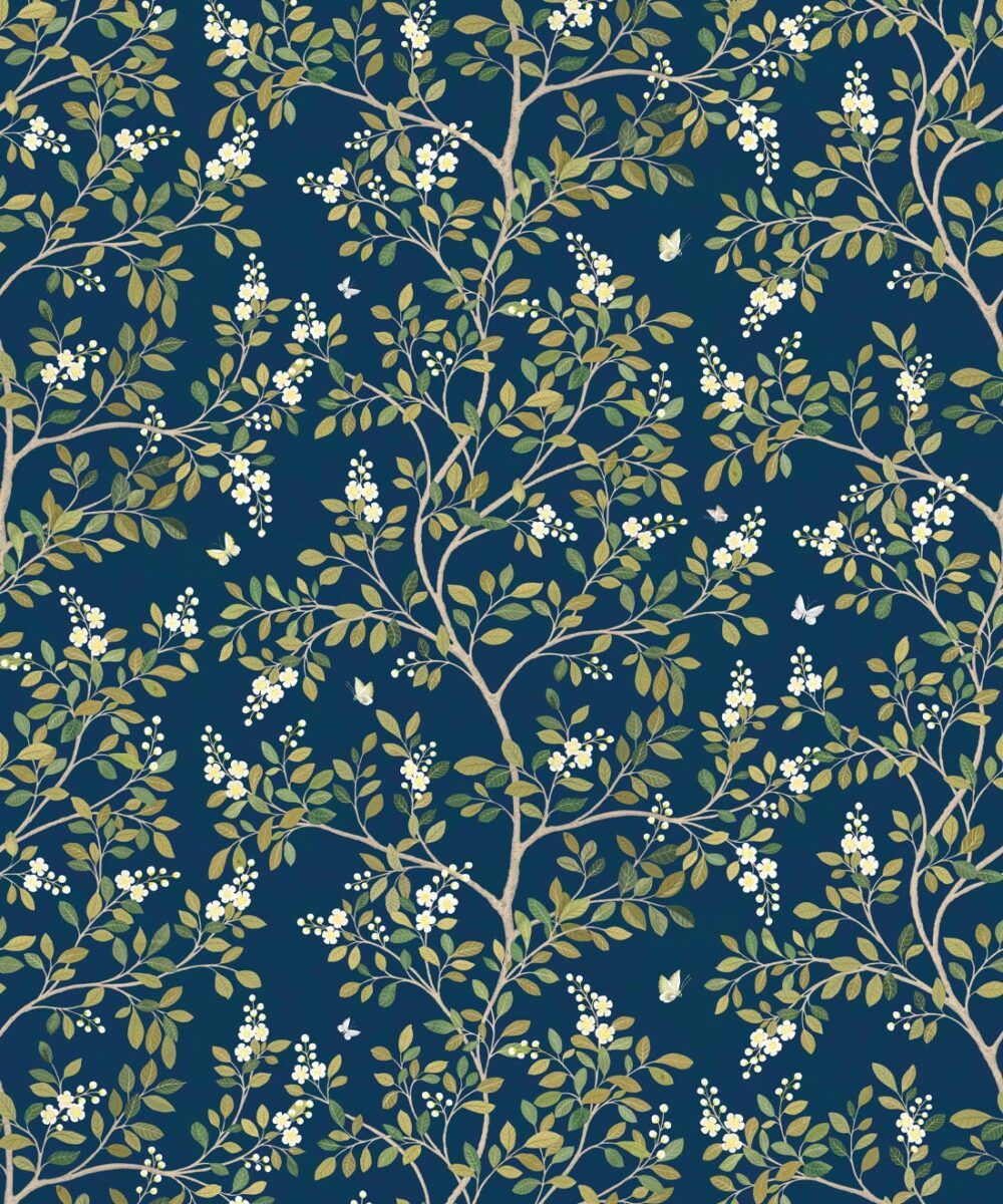 White Blossom Tree Wallpaper • Chinoiserie • Milton & King USA