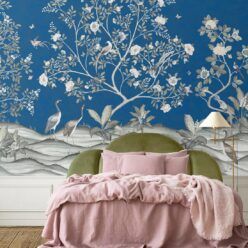 Spring Landscape Mural • Cobalt • Insitu