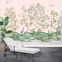 Spring Landscape Mural • Pink • Rolls