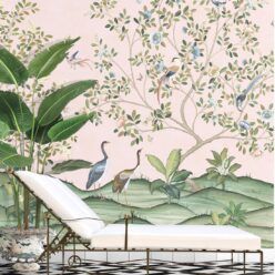 Spring Landscape Mural • Pink • Insitu