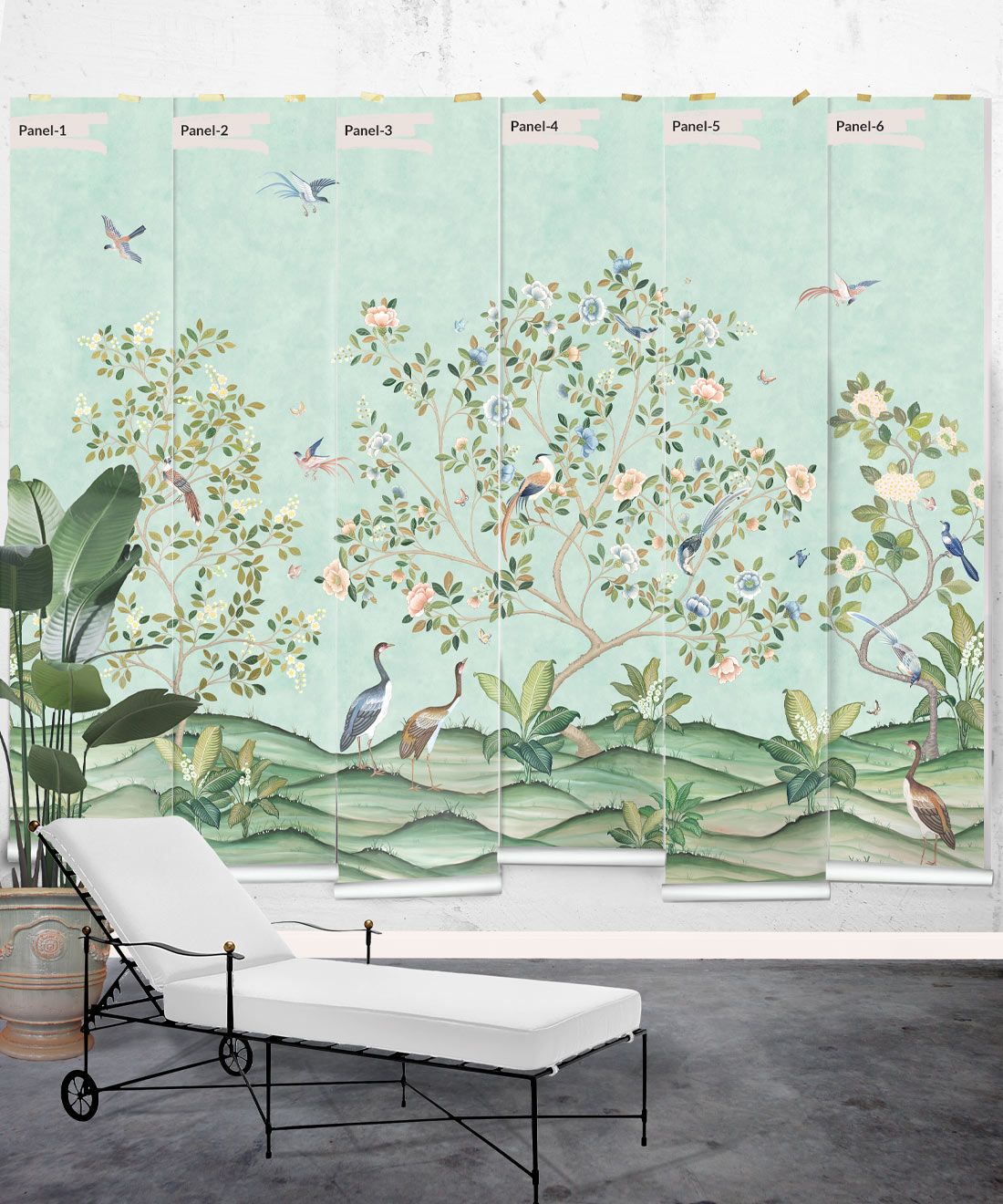 Amazzonia - Blu by the meter or by the roll Wallpaper