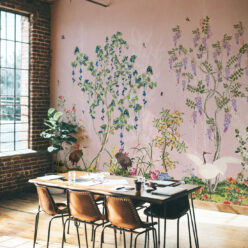 Oriental Garden Mural • Coral • Part 1 • Insitu