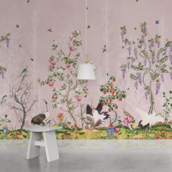 Oriental Garden Mural • Coral • Part 2 • Insitu