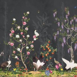 Oriental Garden Mural • Night • Part 2 • Swatch