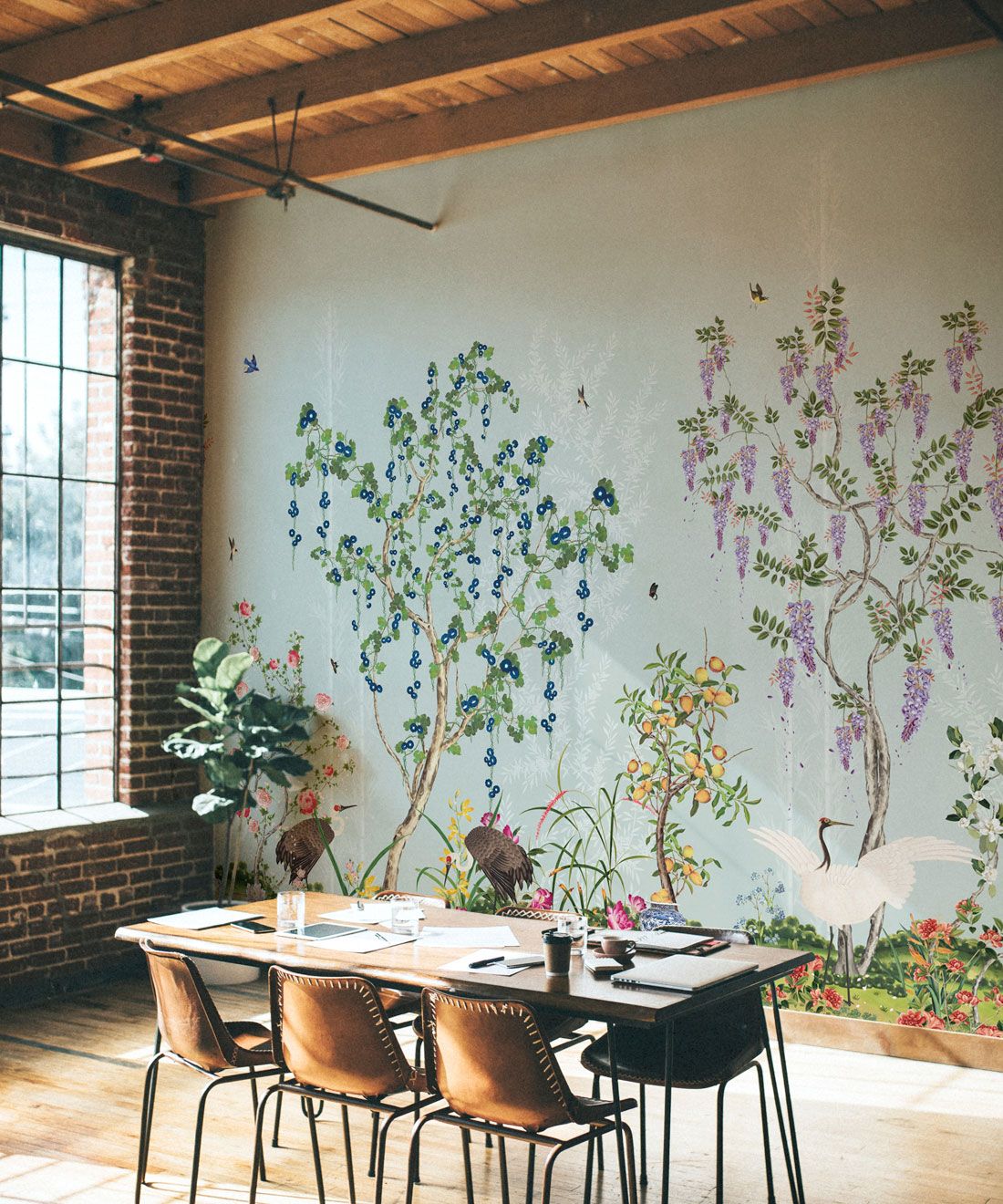 Iris Garden • Floral Botanical Mural • Milton & King