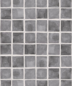 Carée Wallpaper • Charcoal White • Swatch
