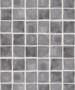 Carée Wallpaper • Charcoal White • Swatch