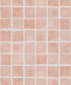 Carée Wallpaper • Salmon Navy • Swatch