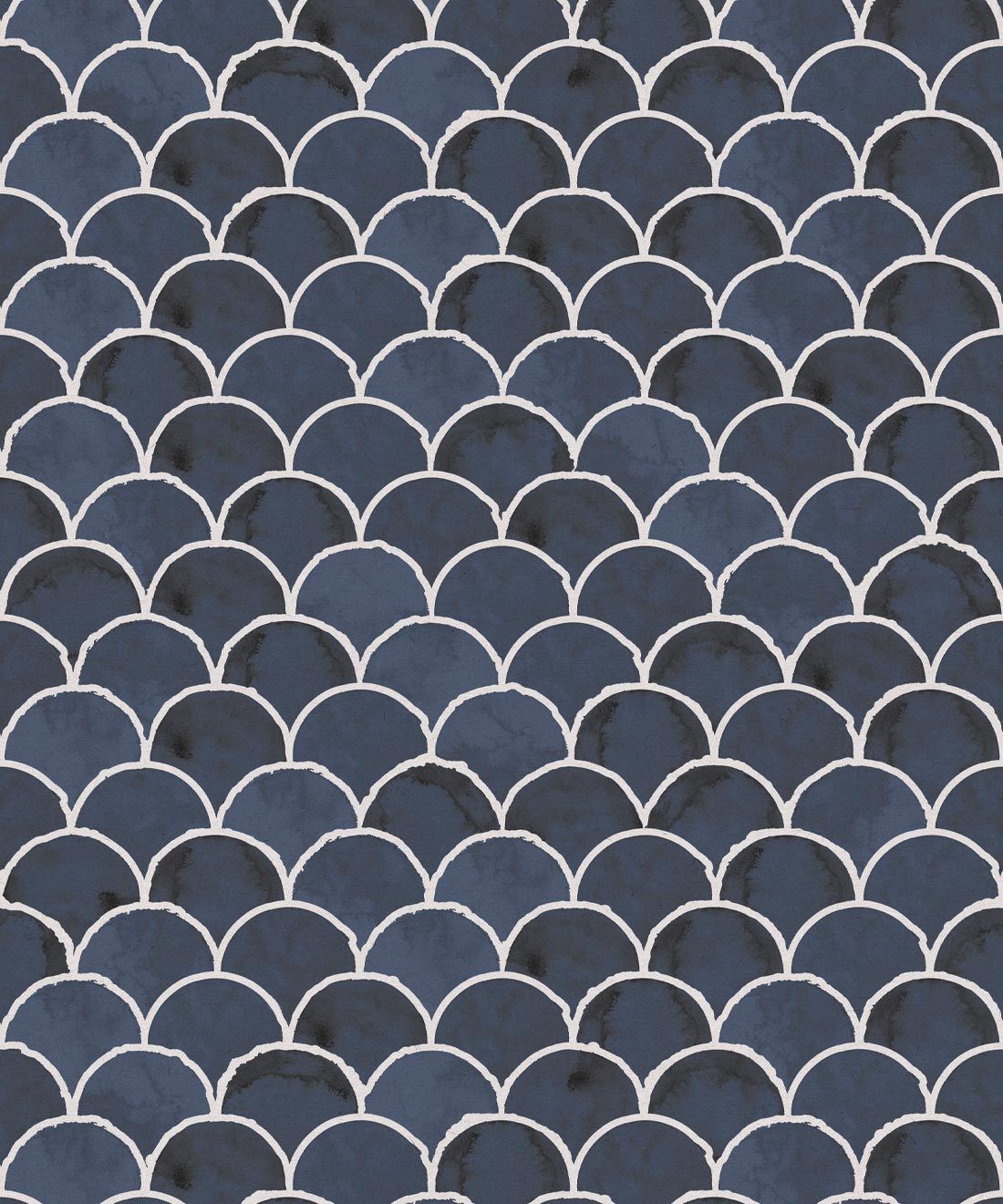 Ecailles Wallpaper • Midnight White • Swatch