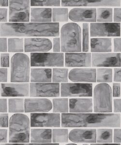 Formes Wallpaper • Charcoal White • Swatch