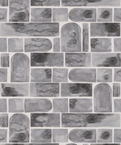 Formes Wallpaper • Charcoal White • Swatch