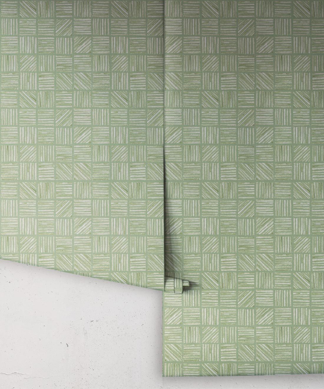 Lignes Deux Wallpaper • Sage Green • Rolls