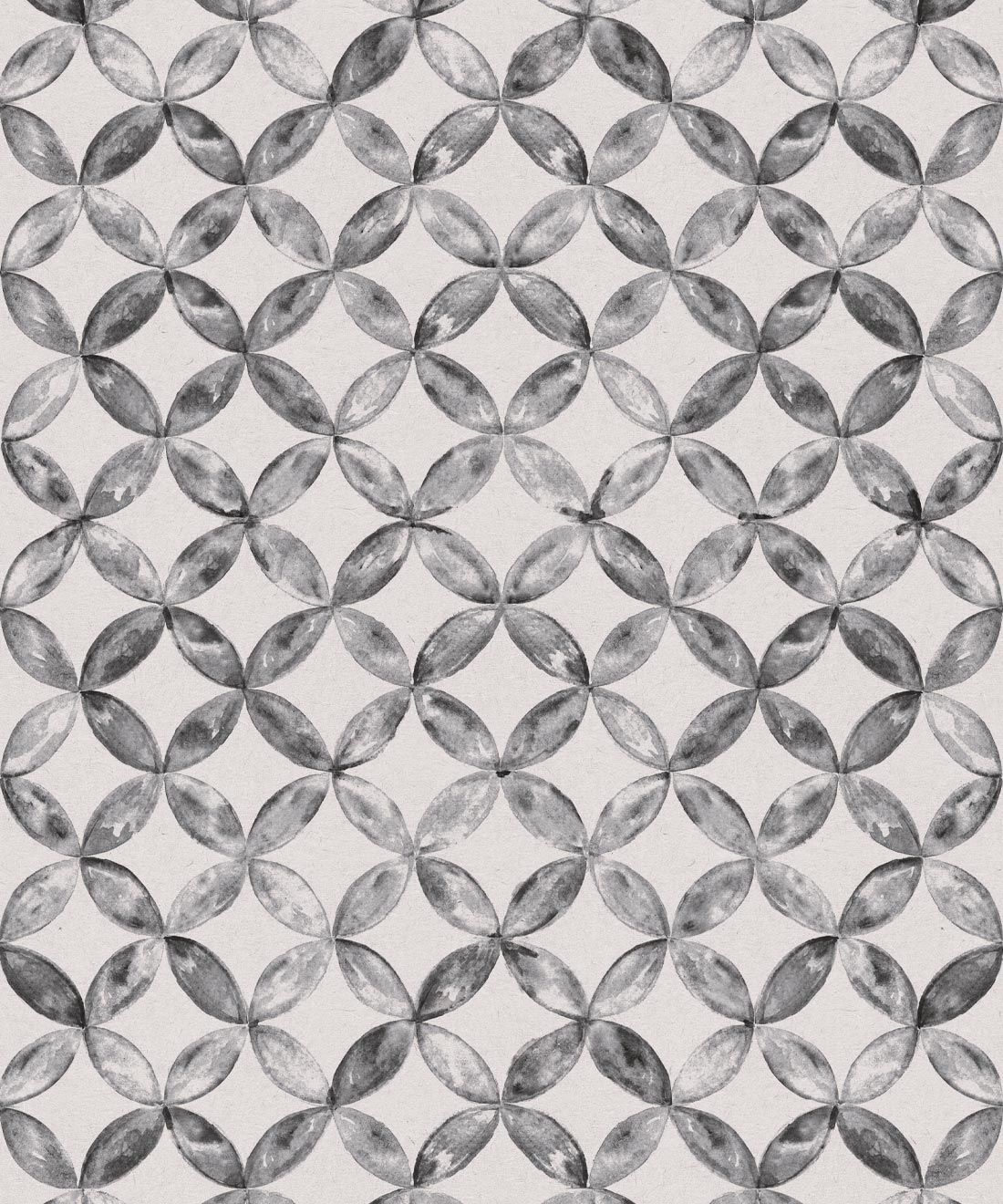 Petales Deux Wallpaper • Charcoal White • Swatch
