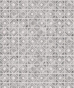 Tuile Wallpaper • Charcoal White • Swatch