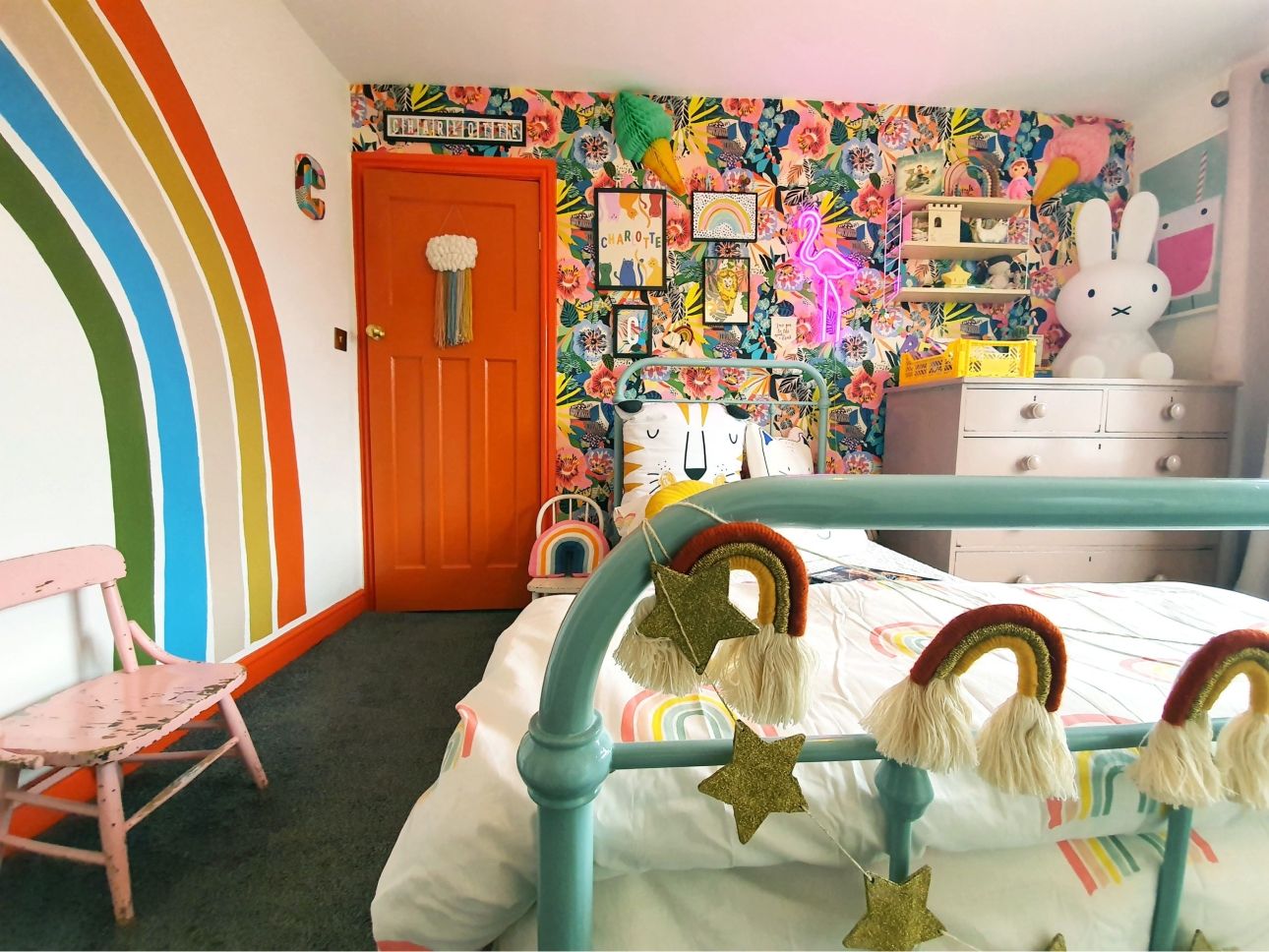 Charlotte's Room Makeover using Summer Garden Wallpaper by Milton & King