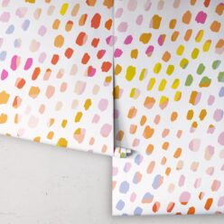 Rainbow Cheetah Wallpaper • White • Rolls