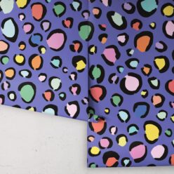 Rainbow Leopard Wallpaper • Periwinkle • Rolls