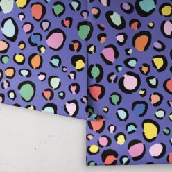 Rainbow Leopard Wallpaper • Periwinkle • Rolls