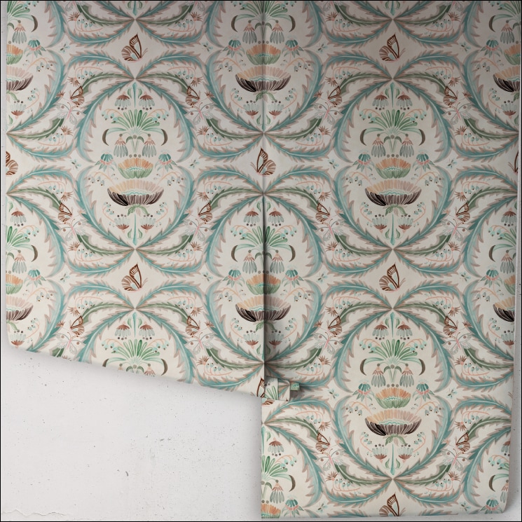 Magical Mariposa Wallpaper - Gardens of Andalucia - House of Heras - Colorway: Morning Light -Lookbook Gallery Image
