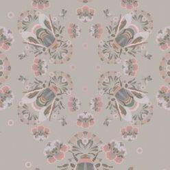 Bees Lace Wallpaper • Seashell • Swatch