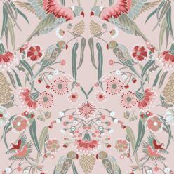 Gumnut Paradise Wallpaper • Fairy Floss • Swatch