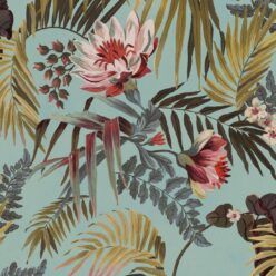 Majestic Palm Wallpaper • Mint • Swatch