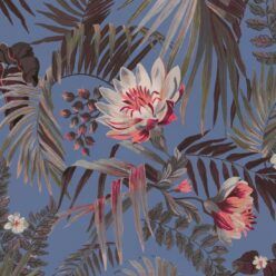 Majestic Palm Wallpaper • Periwinkle • Swatch