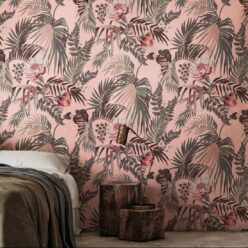 Majestic Palm Wallpaper • Rose • Insitu