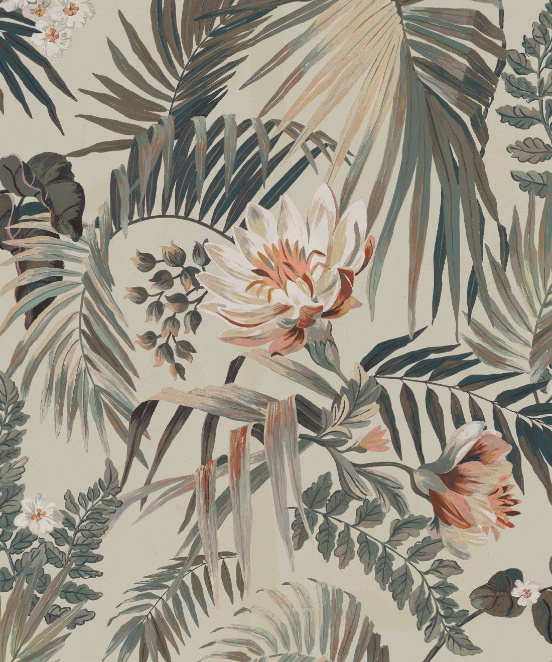 Majestic Palm Wallpaper • Sand • Swatch