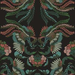 Prancing Peacocks Wallpaper • Fiesta • Swatch