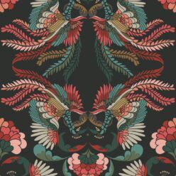 Prancing Peacocks Wallpaper • Miami • Swatch