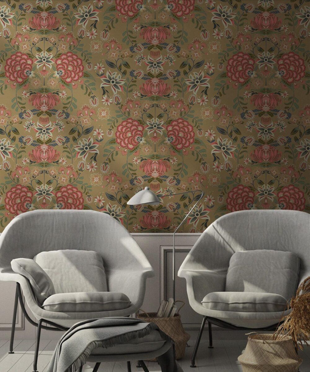 Waratah Wonderland Wallpaper • Floral Design • Milton & King U.S.