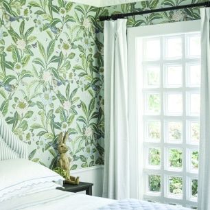 Sunny Garden Wallpaper - Colourway: Aqua - Instagram Image