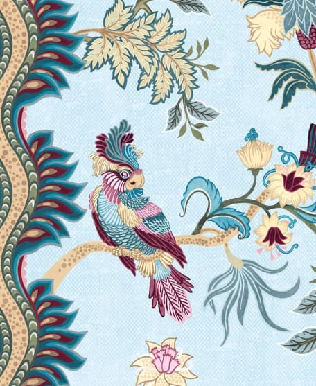 Fantasia Wilds Wallpaper - Iryna Ruggeri - Colorway: Sky - Lookbook