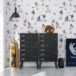 Baseball Wallpaper • Pinstripes • Insitu