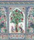 Pavilion Mural - Palace Grove Collection - M&K Studio - Swatch - Colorway: Ruby