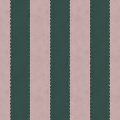 Scallop Stripe Wallpaper - Palace Grove Collection - M&K Studio - Swatch - Colorway: Ruby