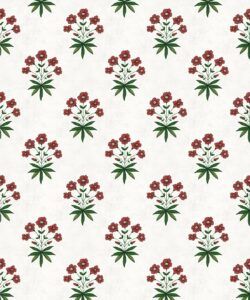 Geranium Wallpaper - Palace Grove Collection - M&K Studio - Swatch - Colorway: Ruby