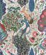 Peacock Garden Wallpaper - Palace Grove Collection - M&K Studio - Swatch - Colorway: Ruby