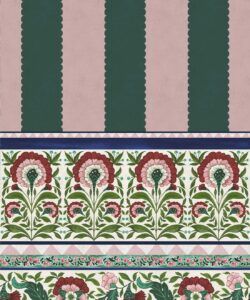 Pietra Mural - Palace Grove Collection - M&K Studio - Swatch - Colorway: Ruby